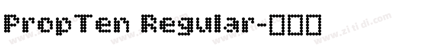 PropTen Regular字体转换 PropTen Regular字体转换